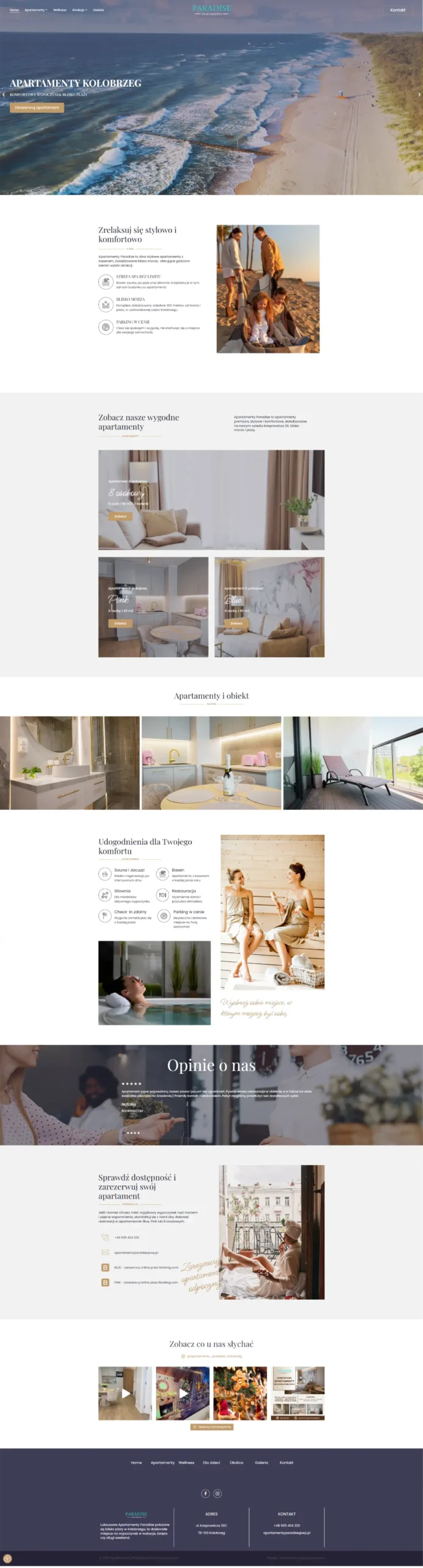 Strona dla apartamentow